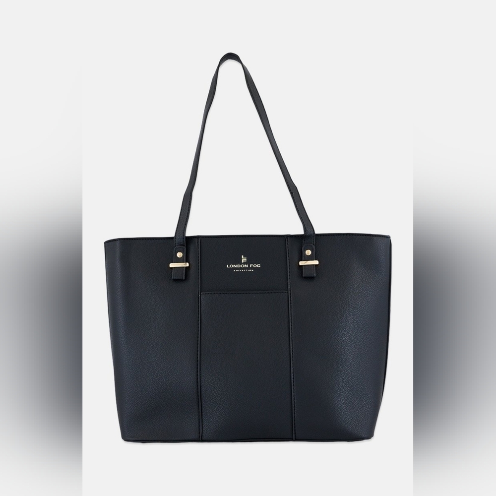 London Fog Elegant Black Tote - Picture 5 of 5